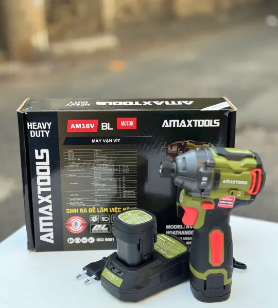 Máy chuyên vít AMAXTOOLS AV185145SA 16V 185Nm Brushless Heavy Duty