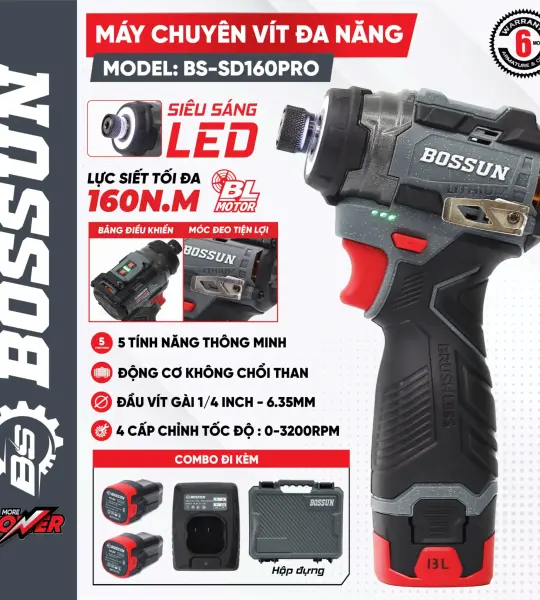 Máy chuyên vít BOSSUN BS-SD160PRO