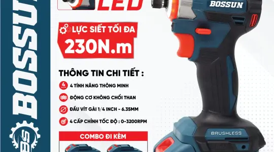 Hướng dẫn sử dụng và bảo dưỡng Máy chuyên vít BOSSUN BS-SD230PRO 21V 230Nm