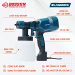 MÁY PHUN SƠN BOSSUN BS-SG800ML 800W – PHUN SƠN NHANH, ĐỀU, MỊN