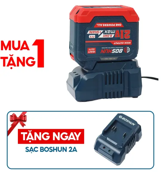 PIN SẠC BOSSUN BS-CB8000 21V 8AH 20 CELL – DÒNG XẢ 5C, MẠCH 4 MOSFET