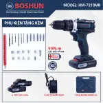 MÁY KHOAN PIN BOSSUN BS-ID1072VF 55NM – 3 CHỨC NĂNG KHOAN, BÚA, BẮT VÍT