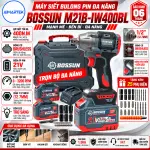 Máy Siết Bulong BOSSUN M21B-IW400BL 400Nm, Pin 21V