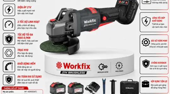 HƯỚNG DẪN SỬ DỤNG MÁY MÀI GÓC WORKFIX WF-AG9000ATC ĐÚNG CÁCH, AN TOÀN VÀ HIỆU QUẢ
