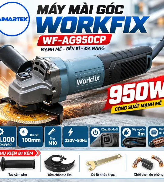 Máy Mài WORKFIX WF-AG950CP 950W, Đĩa 100mm