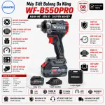 Máy Siết Bulong WORKFIX WF-B550PRO 21V – Brushless, lực siết 550Nm, 4 tốc độ