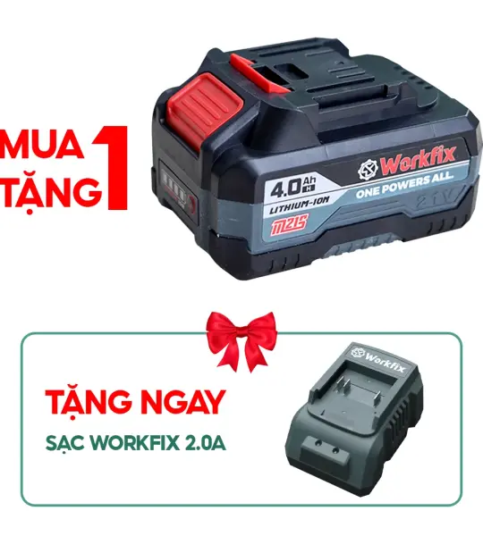 PIN LITHIUM WORKFIX WF-BK4000 21V 4.0AH 10 CELL – FULL MẠCH 4 MOSFET