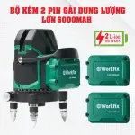 MÁY CÂN BẰNG LASER WORKFIX WF-LS0503G 5 TIA XANH – 2 PIN 6000MAH, XOAY 360°