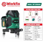 MÁY CÂN BẰNG LASER WORKFIX WF-LS0503G 5 TIA XANH – 2 PIN 6000MAH, XOAY 360°