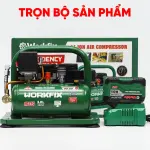 MÁY NÉN KHÍ CHẠY PIN WORKFIX WF-NK30BL 21V – BÌNH 3L, 350W, ÁP SUẤT 8 BAR
