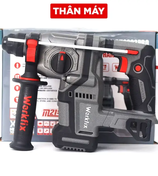 Máy Khoan Đục Bê Tông Workfix WF-RH2203CP – Pin 21V, 3 Chức Năng, Động Cơ Không Chổi Than