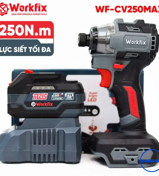 Máy Chuyên Vít WORKFIX WF-SD250MAX 250N.m Pin 21V Brushless