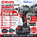 Máy Chuyên Vít WORKFIX WF-SD250MAX 250N.m Pin 21V Brushless