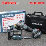 Máy mài góc pin WORKFIX WF-AG100ATC 21V – Brushless, 3 tốc độ, Anti-Kickback